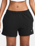 Black Solid Sportswear Studio Fleece Women Shorts - view 1