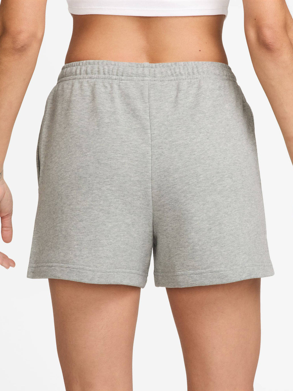Grey Solid Sportswear Studio Fleece Women Shorts - view 2
