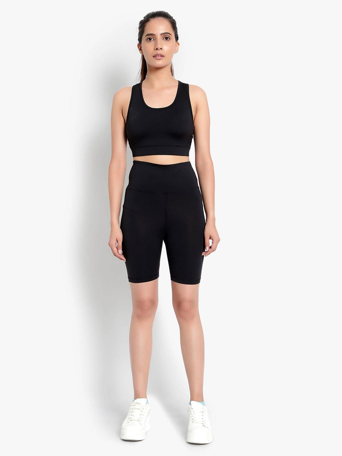 WearJukebox Easy Breezy Black High Waist Shorts - view 7
