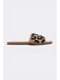 Beaded Leopard Slide Flats | F61 - view 1