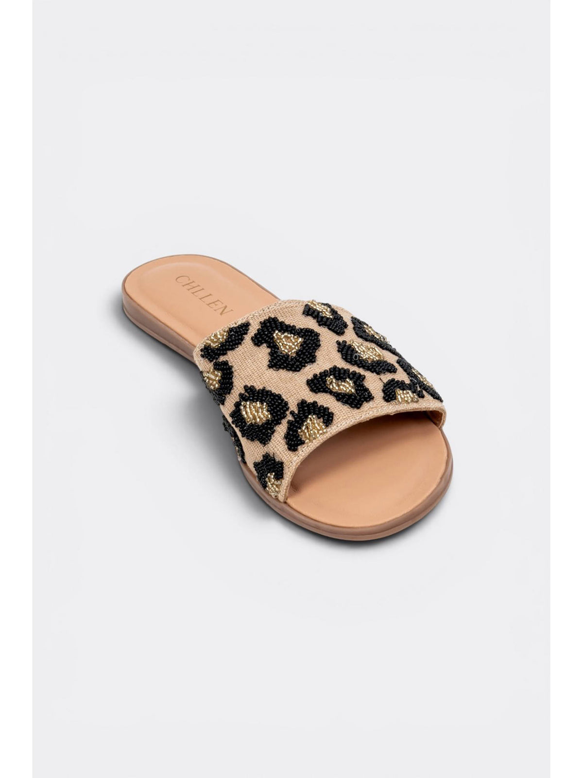 Beaded Leopard Slide Flats | F61 - view 5