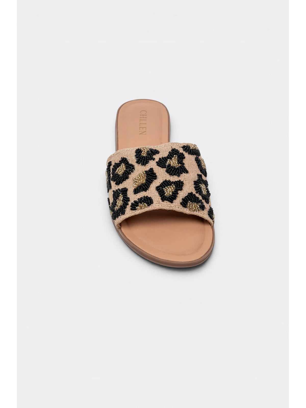 Beaded Leopard Slide Flats | F61 - view 7