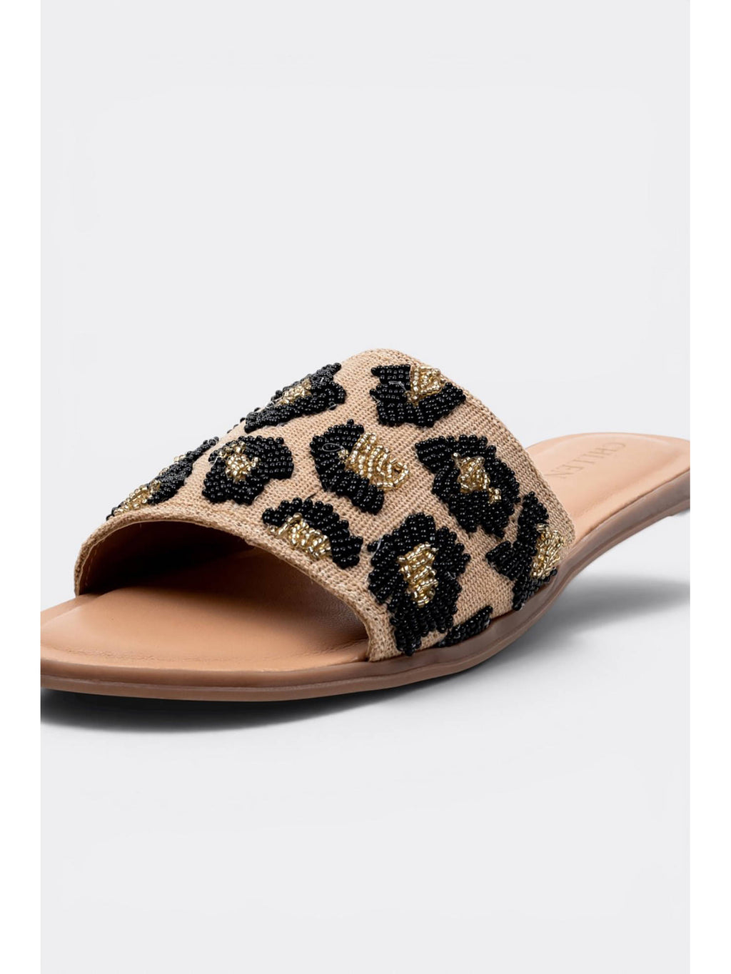 Beaded Leopard Slide Flats | F61 - view 9