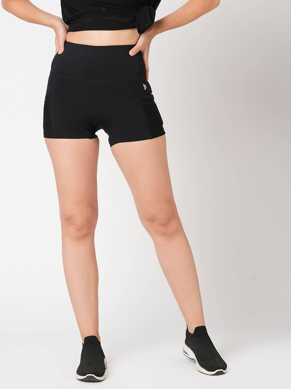 Jet Black Booty Shorts - view 1