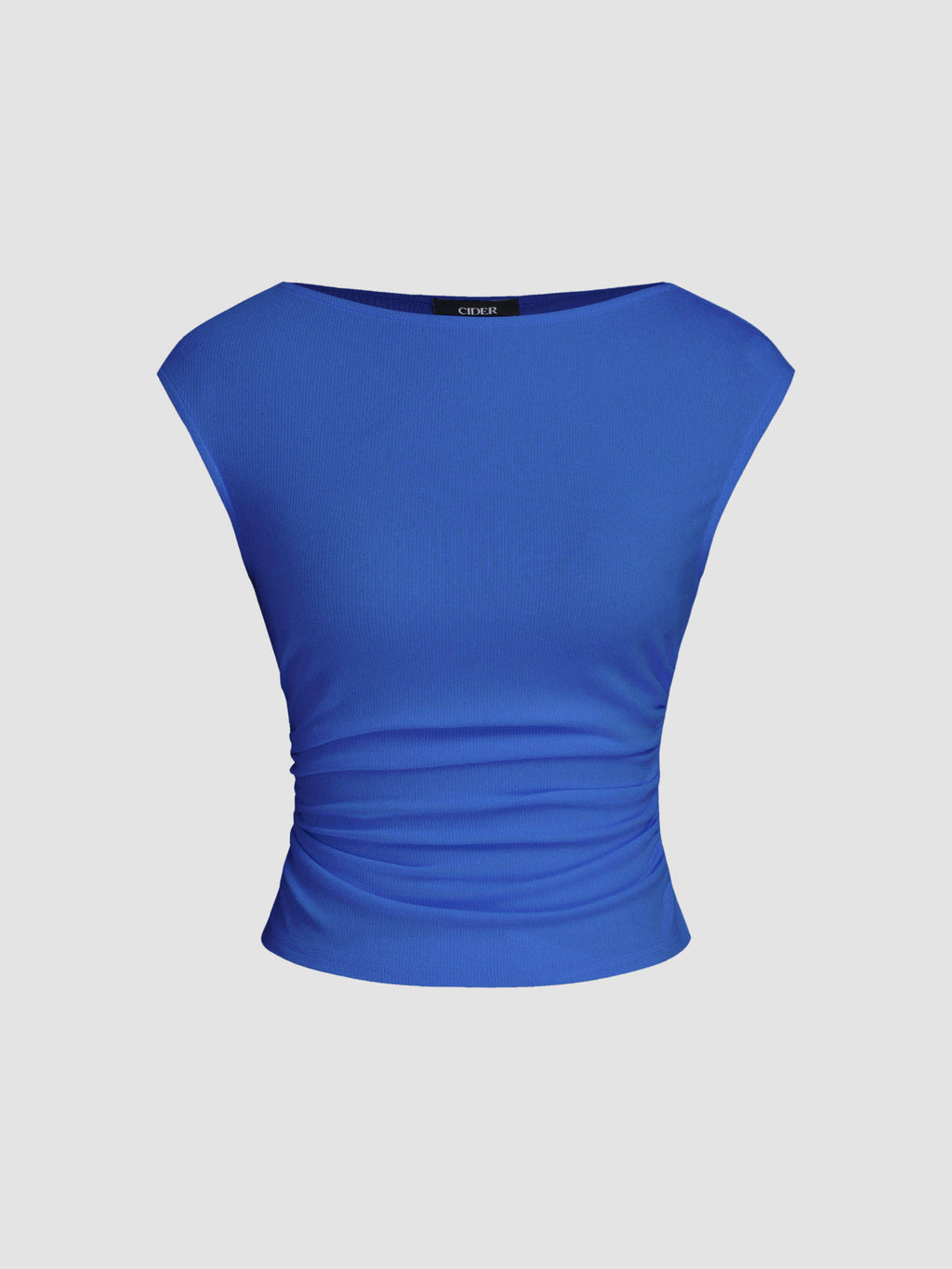 Boat Neck Solid Ruched Tank Top | TT98 - view 31