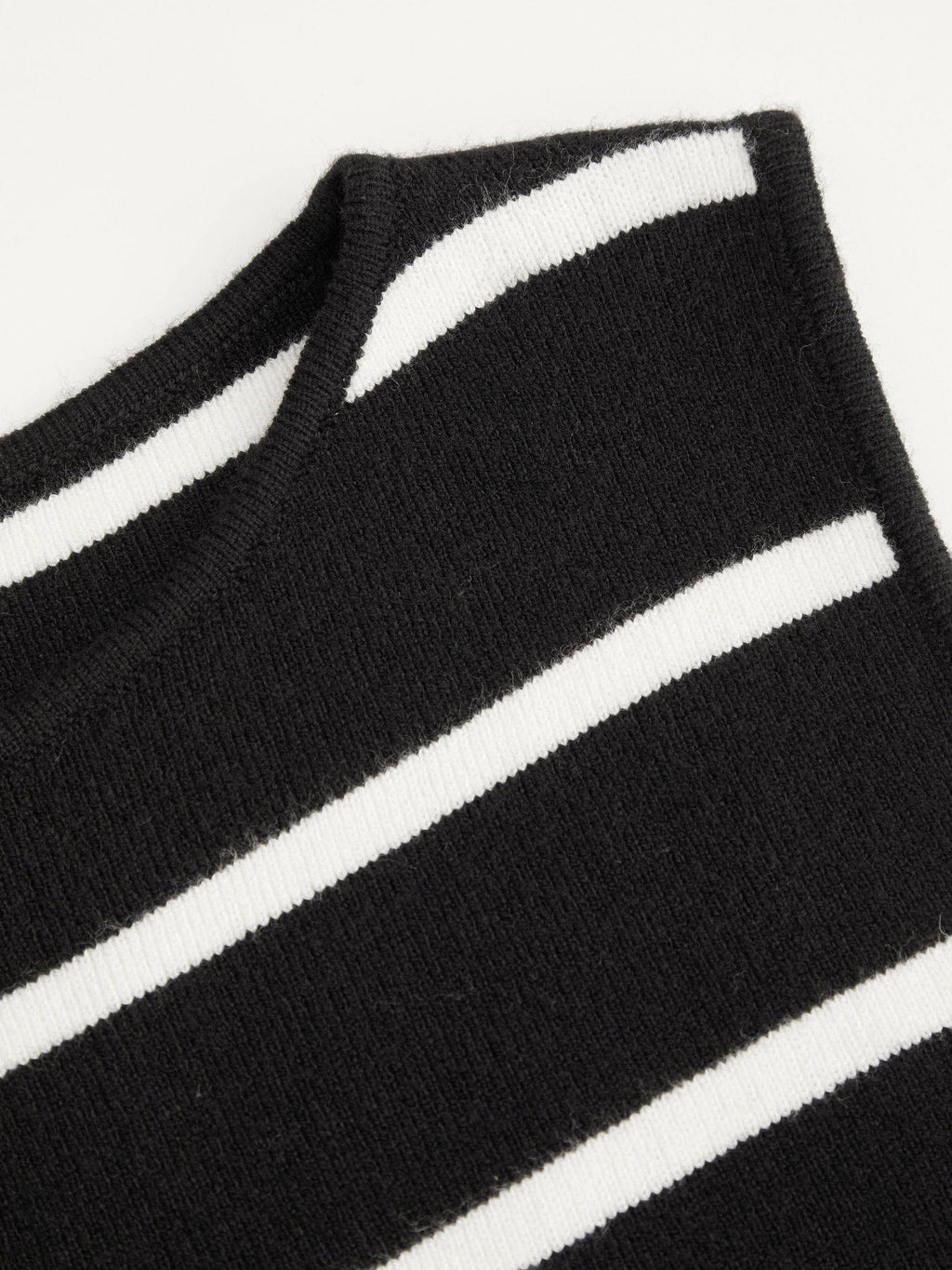 Knit Boat Neck Striped Button Split Vest | JC78 - view 13
