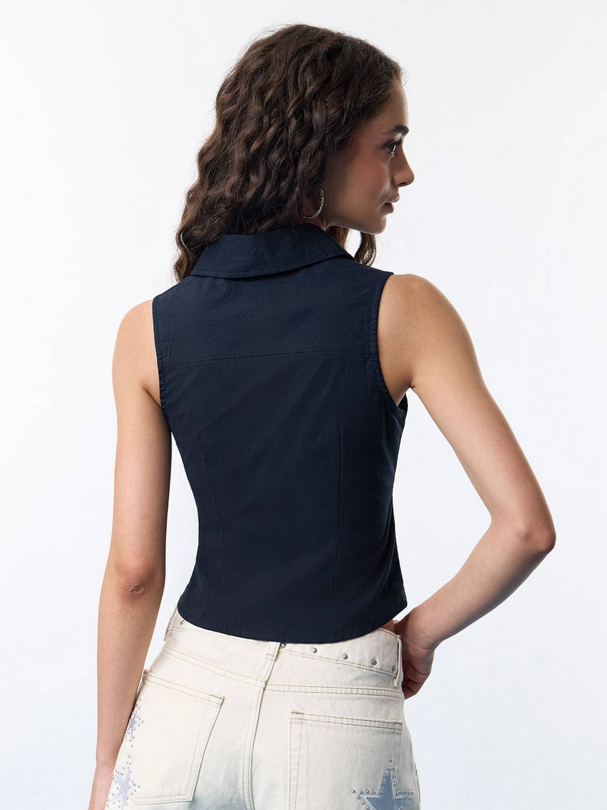 Prussian Blue Women Fashion Crop Tops | CT61 - view 5