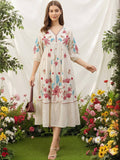 Embroidered Midi Dress | D56 - view 1
