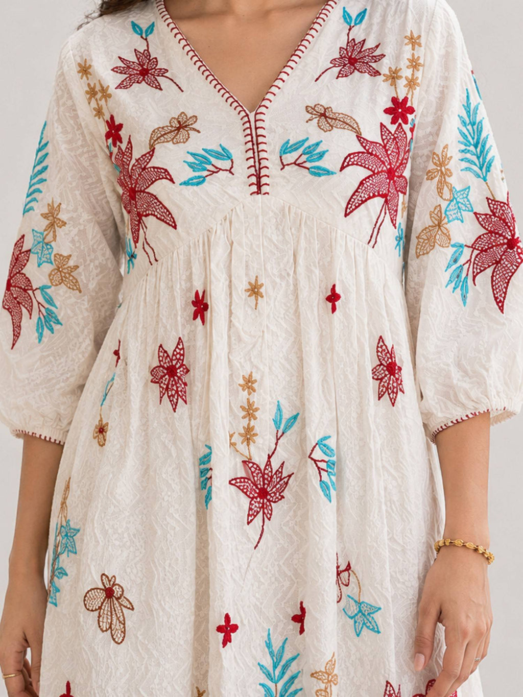Embroidered Midi Dress | D56 - view 3