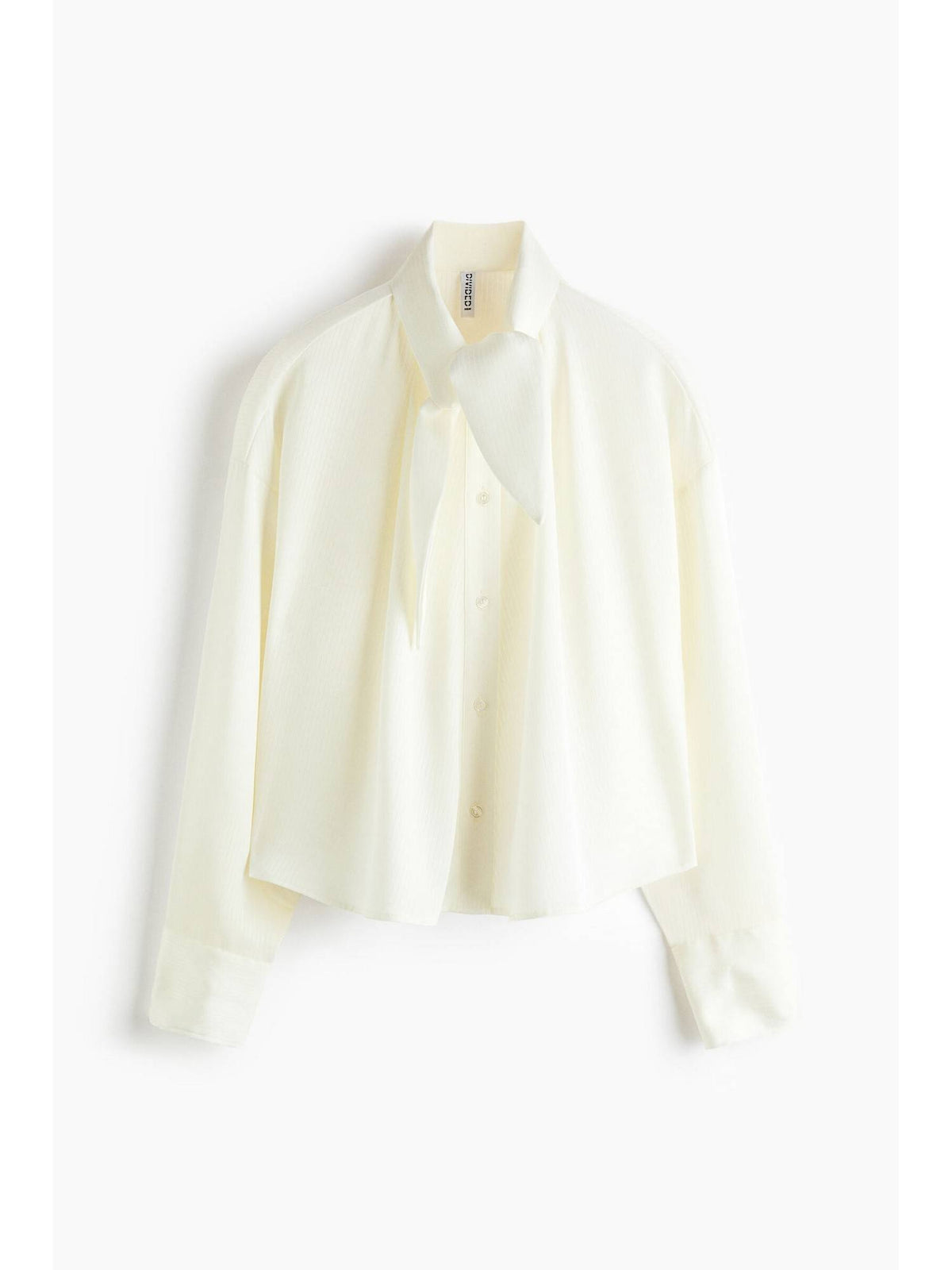 Women White Scarf-Collar Shirt | S67 - view 1