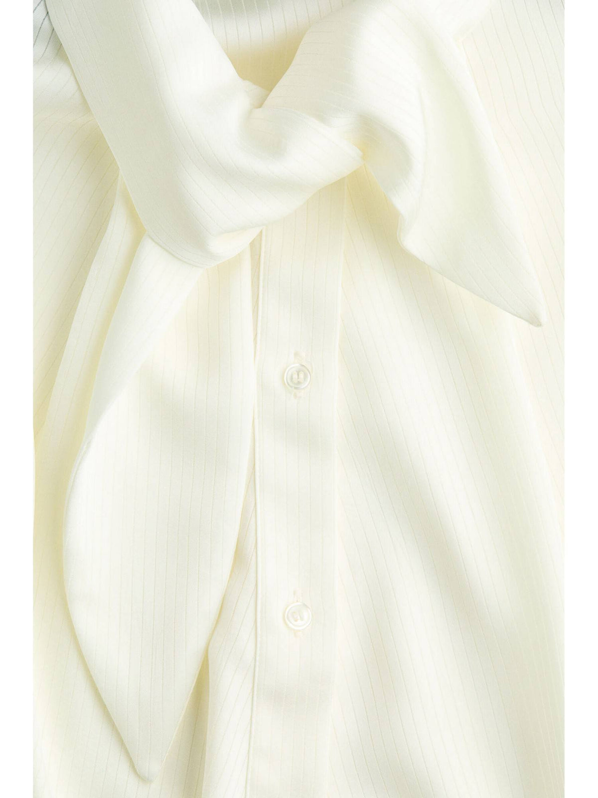 Women White Scarf-Collar Shirt | S67 - view 2