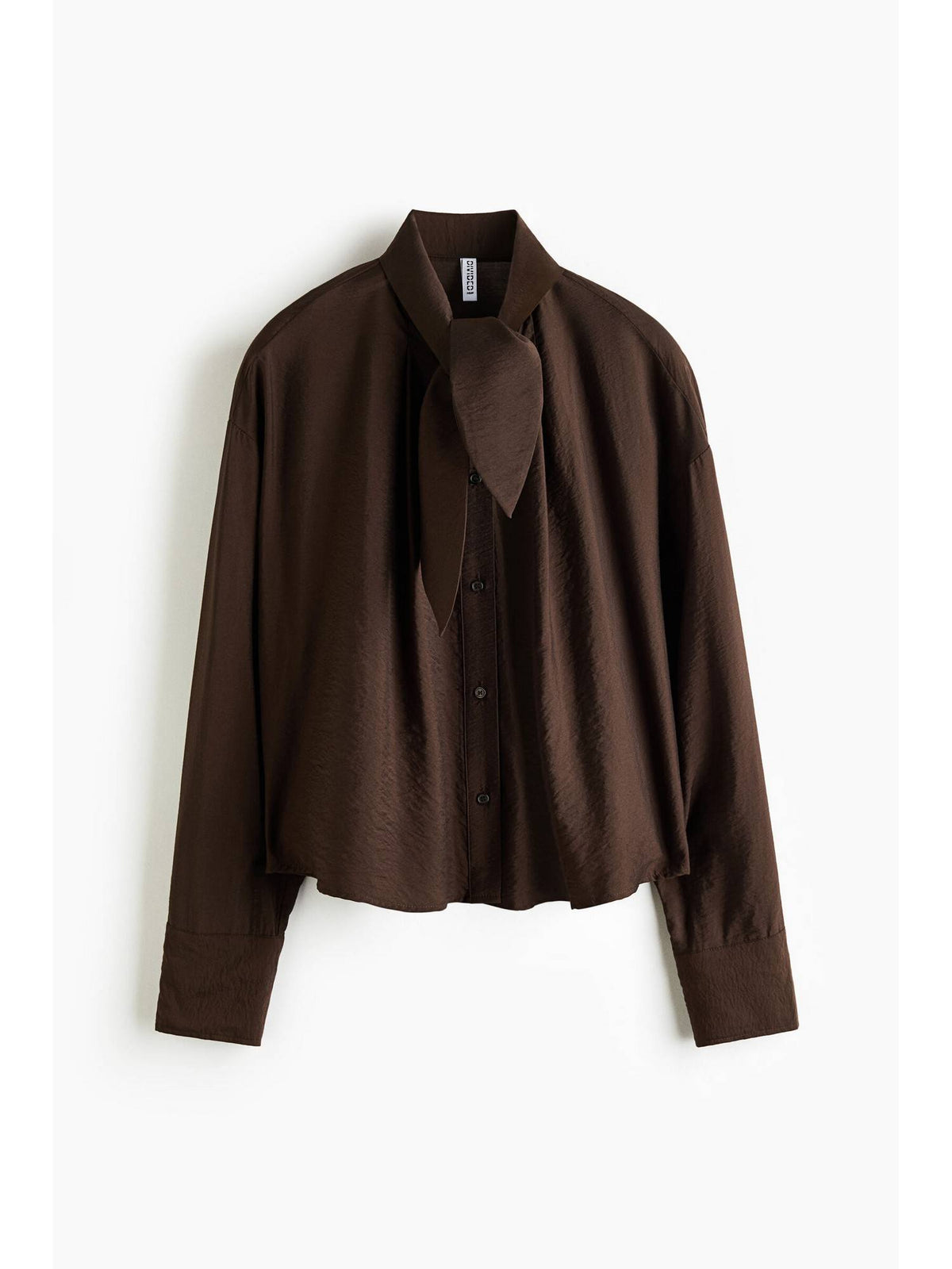 Women White Scarf-Collar Shirt | S67 - view 3