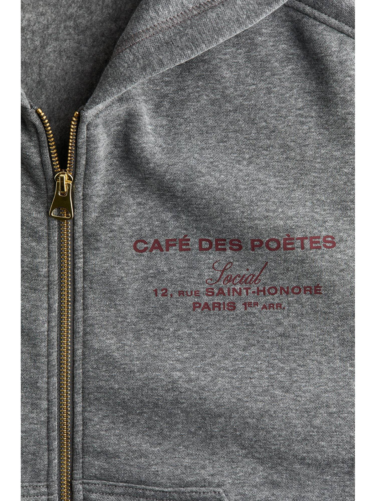 Women Grey Relaxed-Fit Zip-Through Hooded Jacket | JC78 - view 2