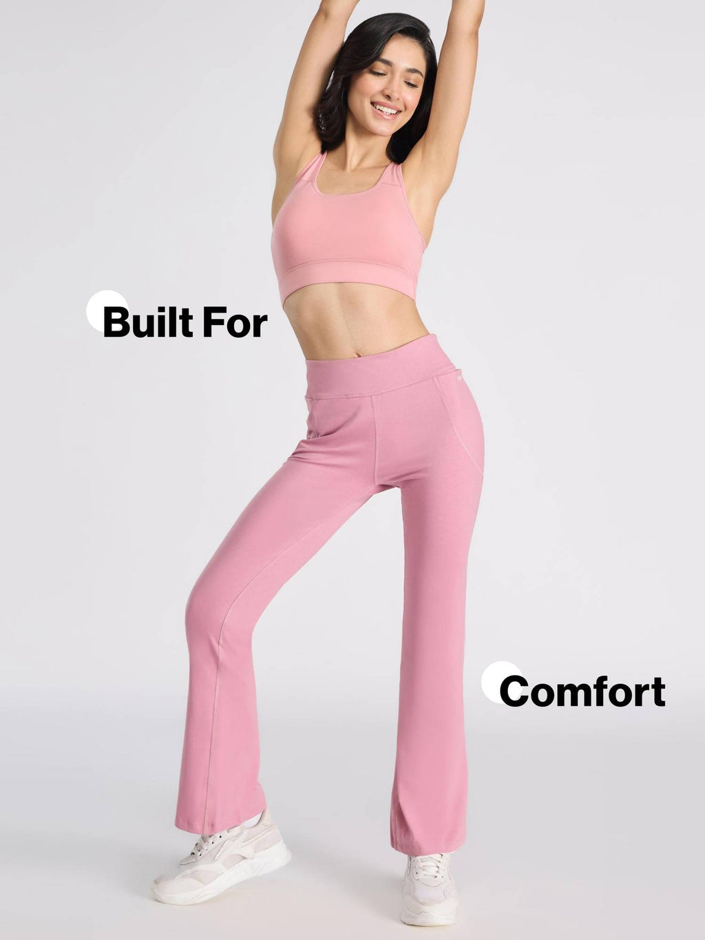 Cotton Slip-On Sports Bra with Moulded Removable Cups for Yoga & Walking NYK059 Black | sb09 - view 39