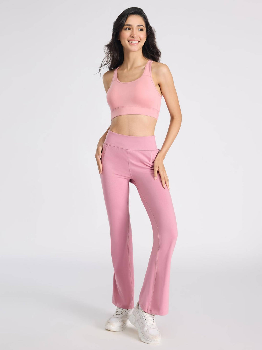 Everyday Cotton Sports Bra with Moulded Removable Cups for Walking& Yoga NYK059 Blue | sb09 - view 42