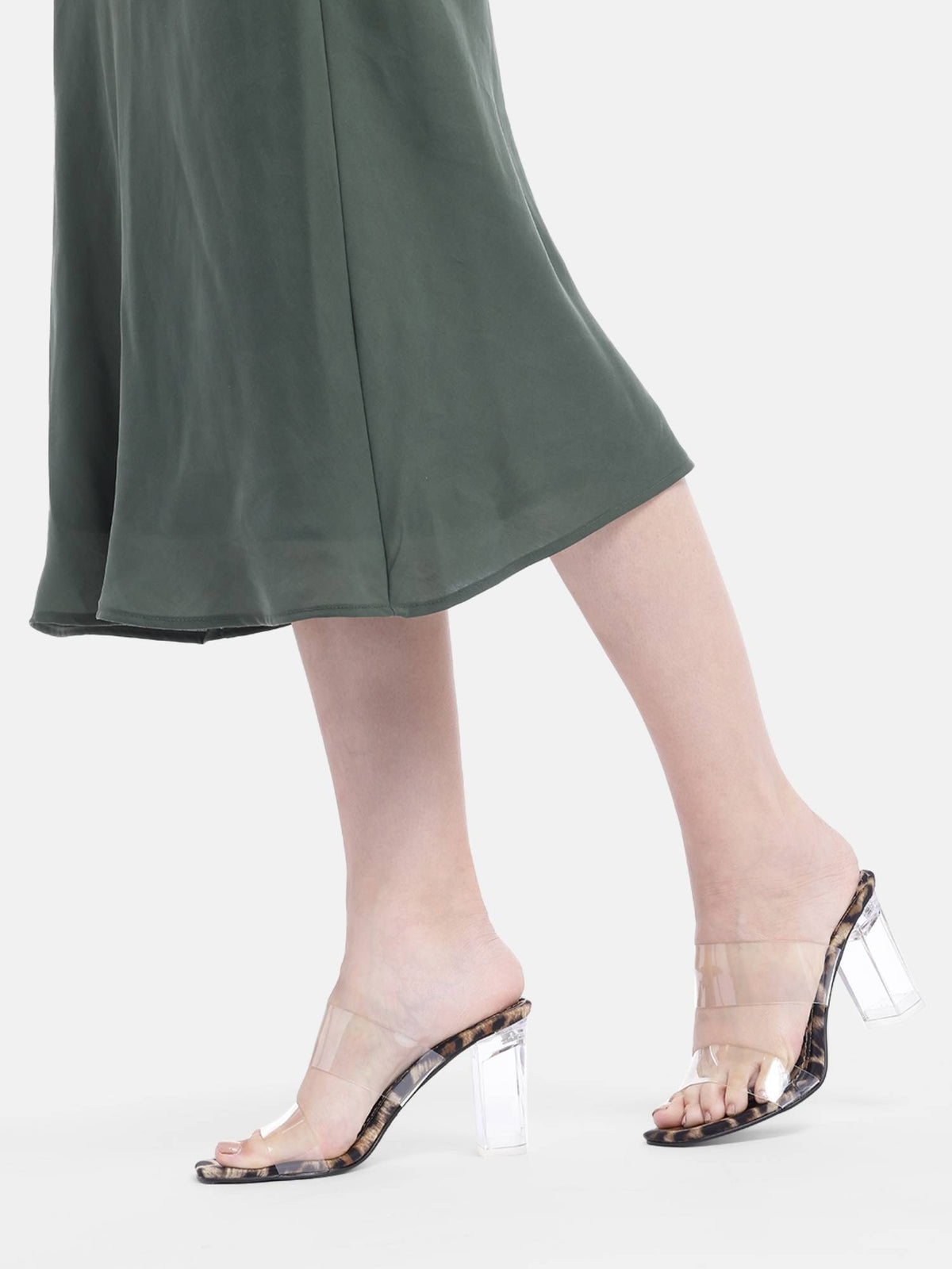 Women Beige Transparent (Clear) High Heels | H78 - view 8