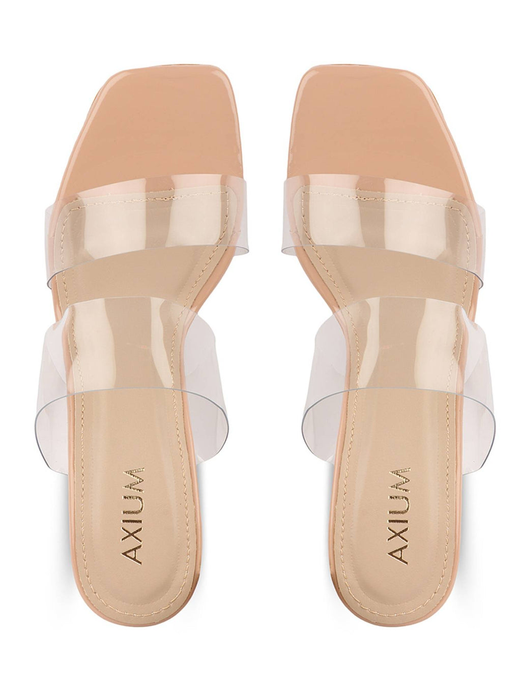 Women Beige Transparent (Clear) High Heels | H78 - view 6