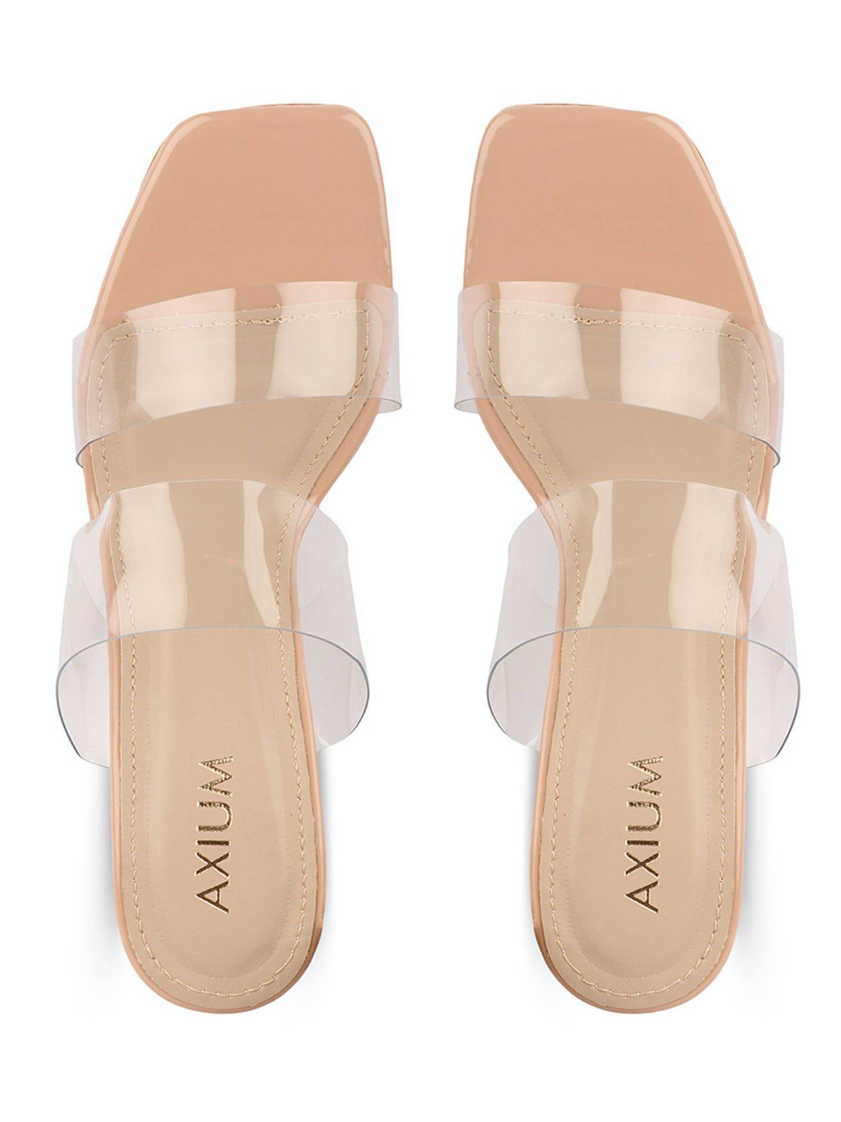 Women Beige Transparent (Clear) High Heels | H78 - view 6