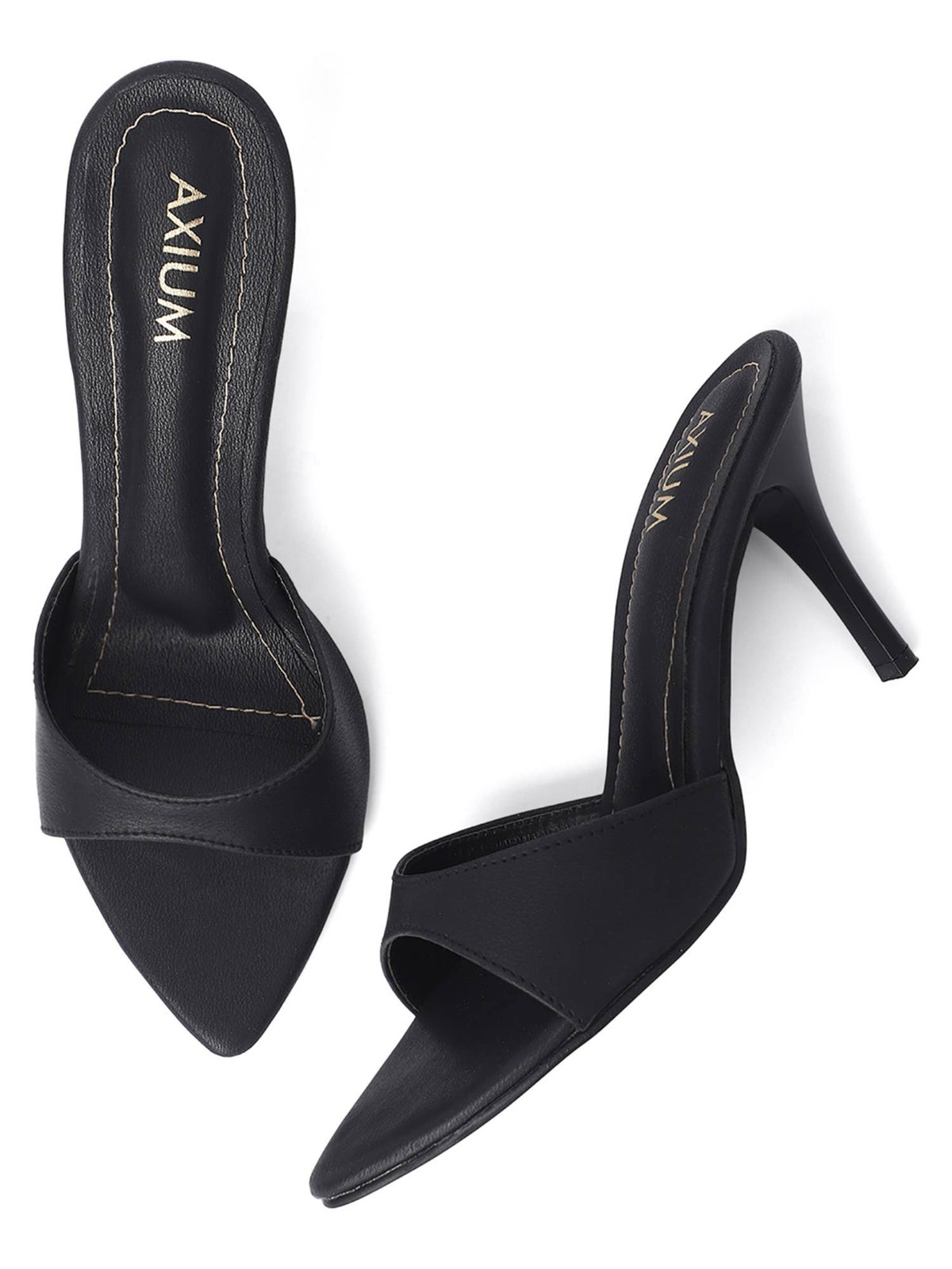 Black Almond Toe Stilettos | H78 - view 2