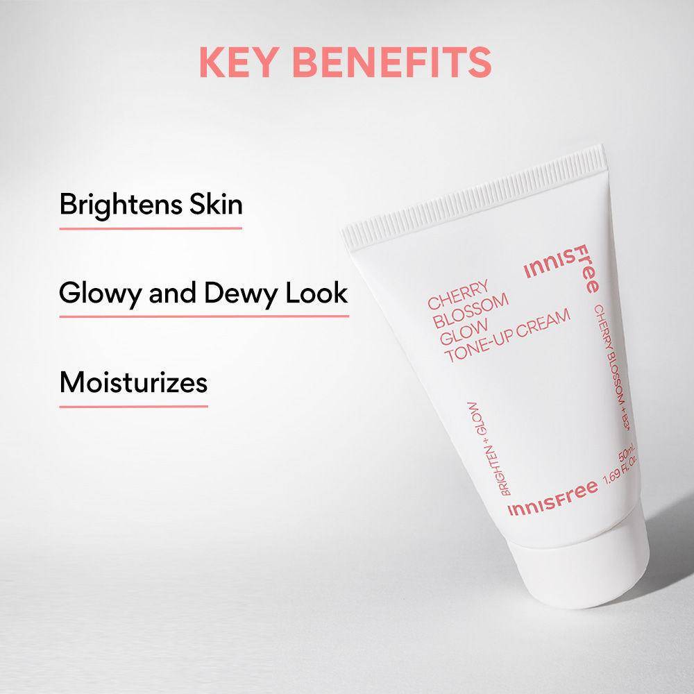 Jeju Cherry Blossom Tone Up Cream - Dewy & Glowy Finish | FC3 - view 5