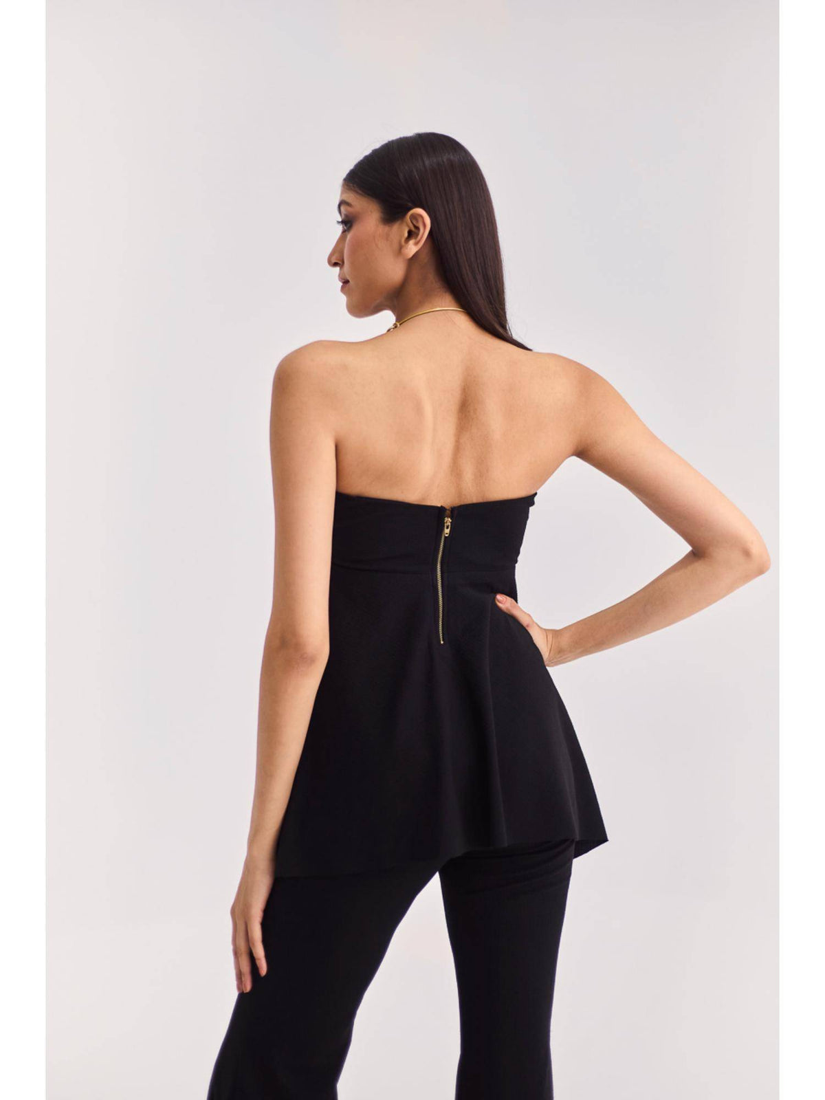 Black Strapless Tube Top | TT90 - view 2