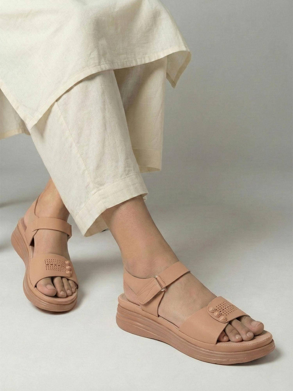 Women Khaki Comfort Sandals | SD89 - view 8
