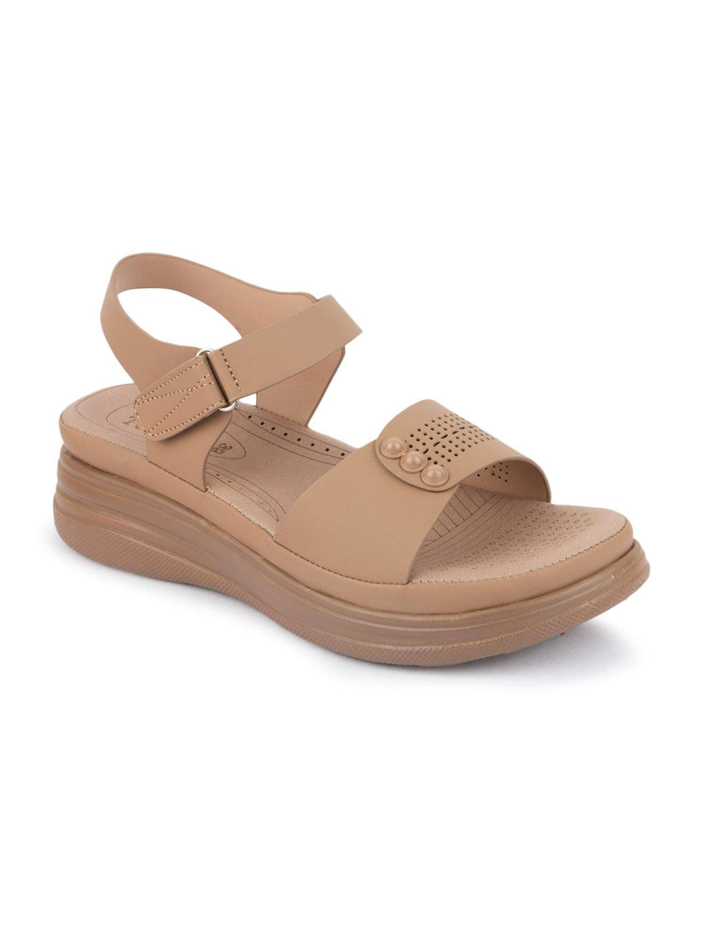 Women Khaki Comfort Sandals | SD89 - view 9