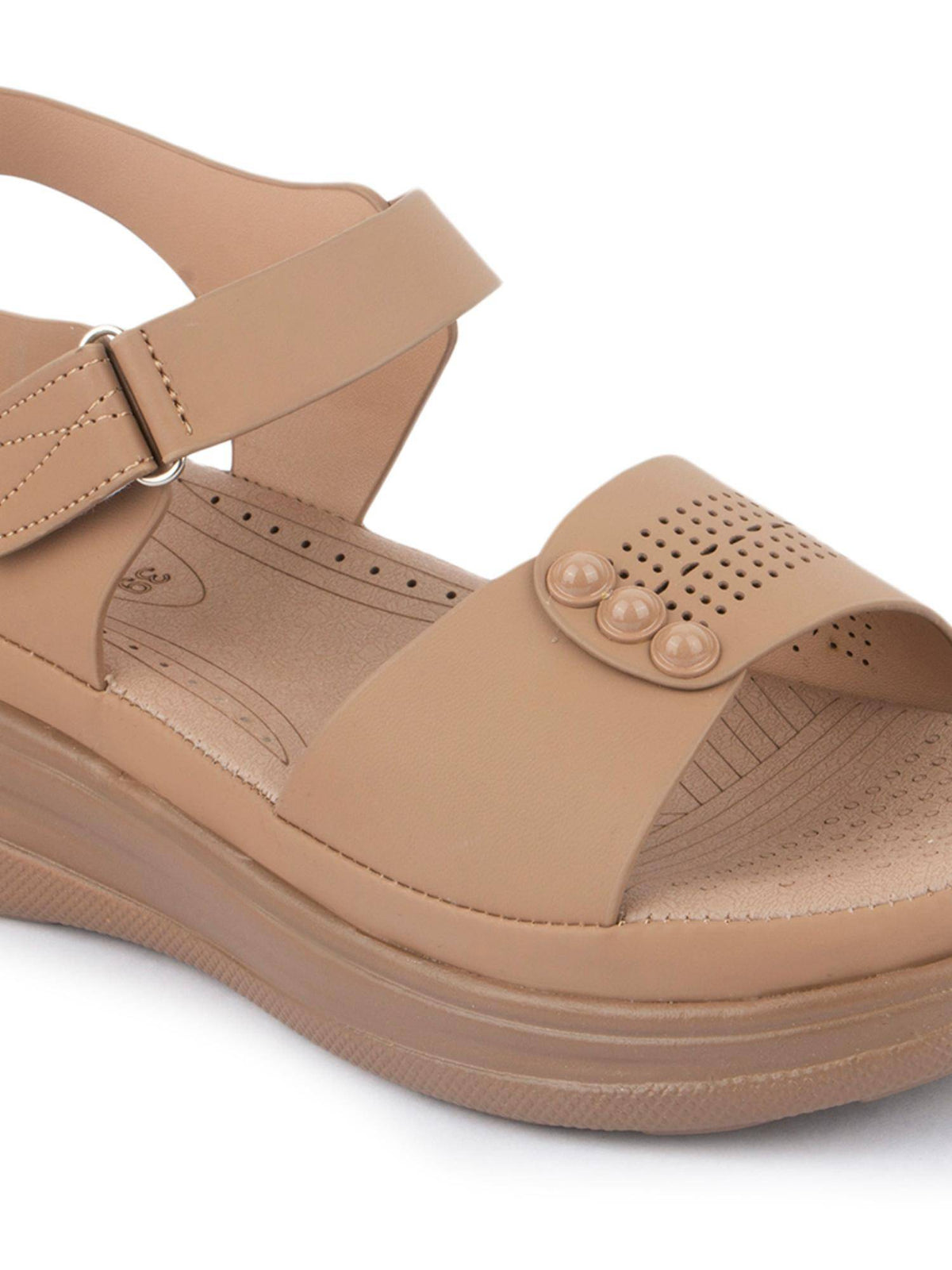 Women Khaki Comfort Sandals | SD89 - view 12