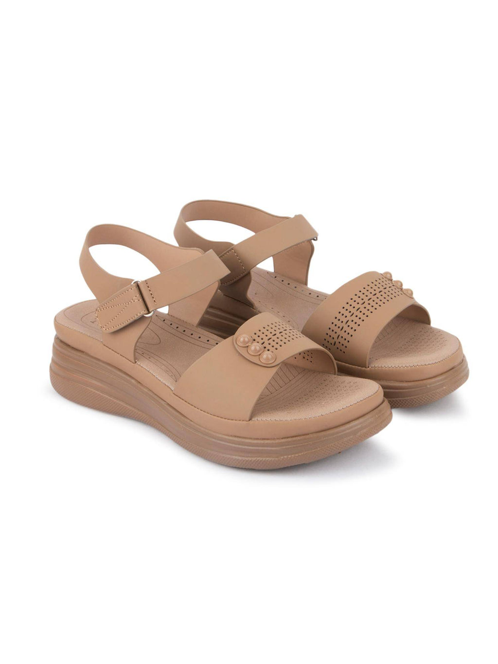 Women Khaki Comfort Sandals | SD89 - view 14