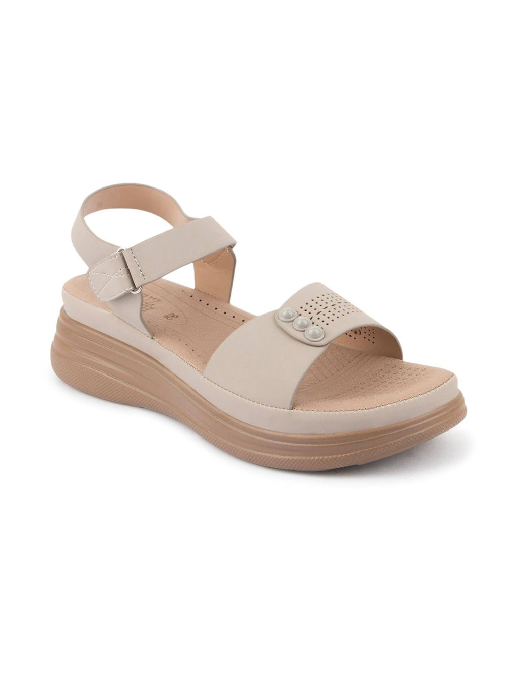 Women Khaki Comfort Sandals | SD89 - view 2