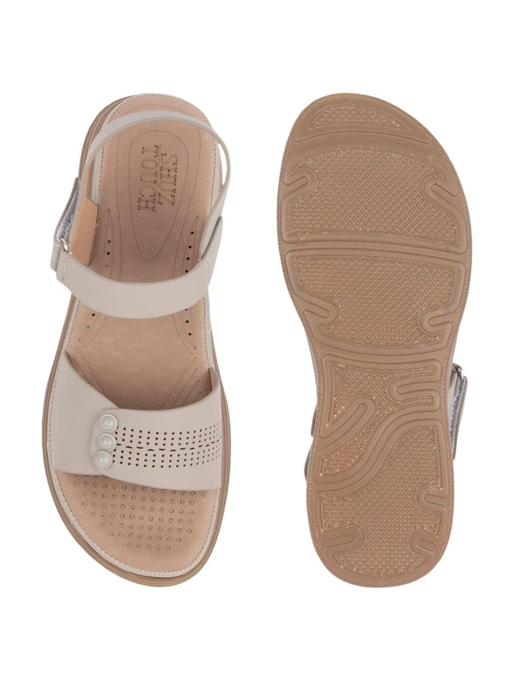 Women Khaki Comfort Sandals | SD89 - view 4