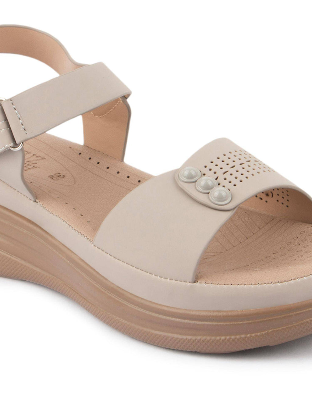 Women Khaki Comfort Sandals | SD89 - view 5