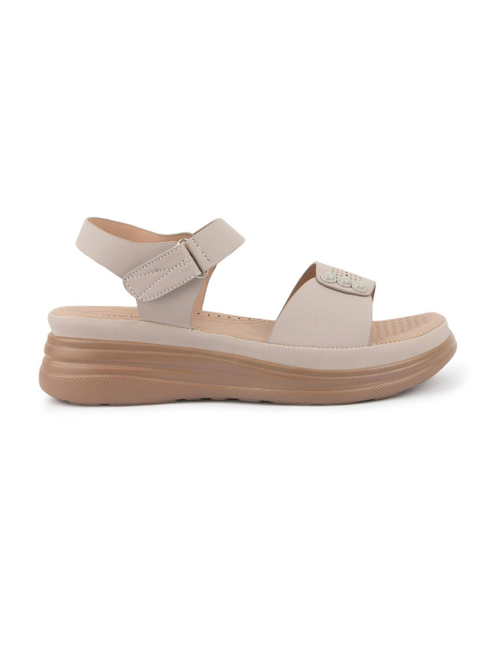 Women Khaki Comfort Sandals | SD89 - view 6