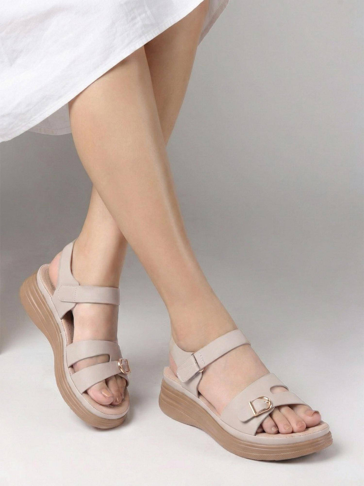 Women Comfort Khaki Sandals | SD89 - view 1