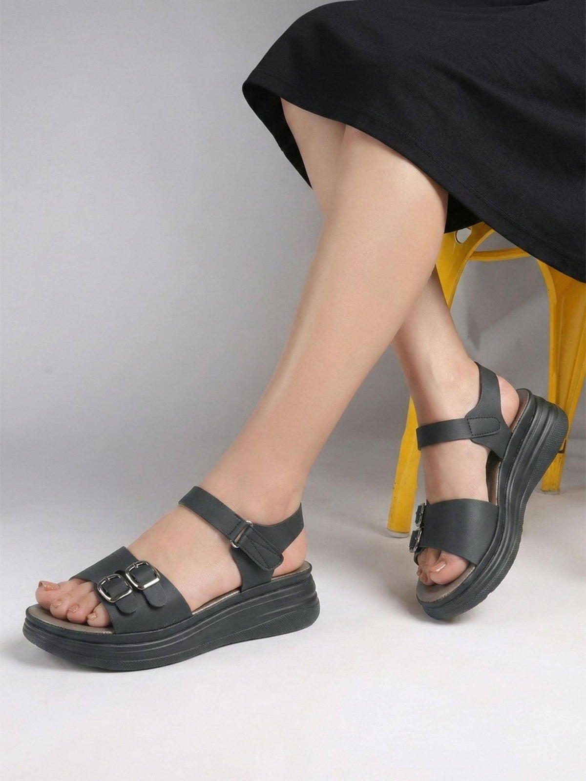 Women Olive Comfort Sandals | SD89 - view 8