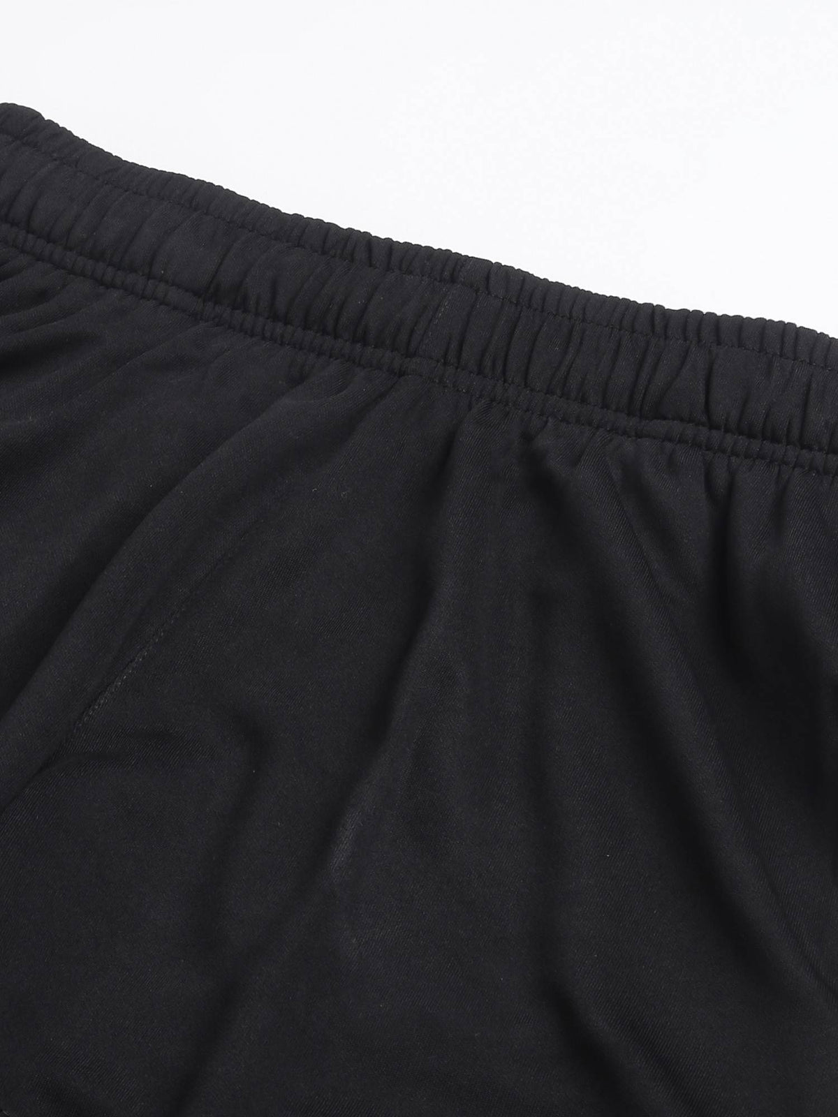 Womens Black Anti-static Soft-touch Slim-fit Training Shorts - view 9