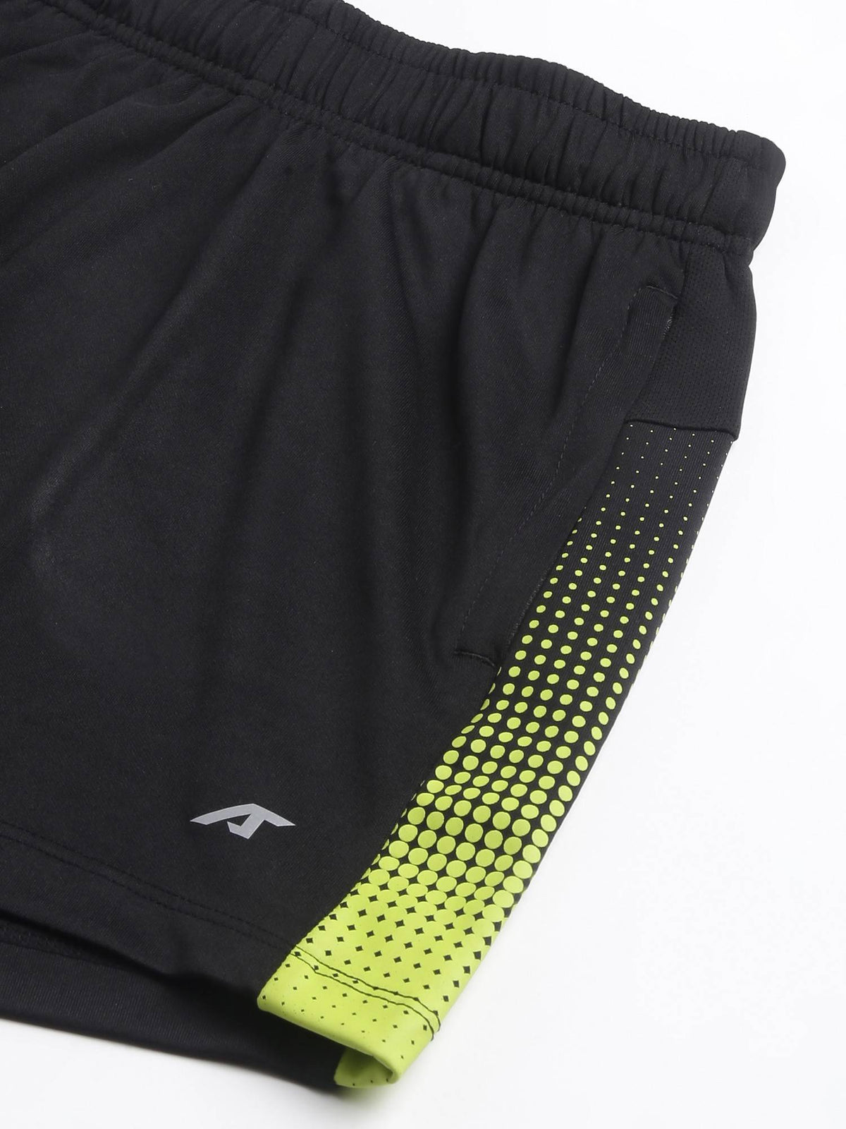 Womens Black Anti-static Soft-touch Slim-fit Training Shorts - view 12