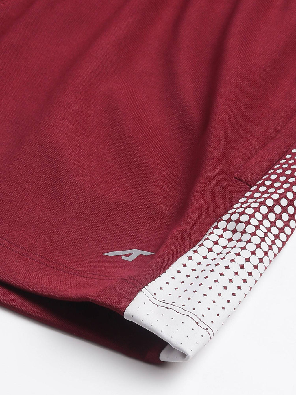 Womens Red Plum Anti-static Soft-touch Slim-fit Training Shorts - view 11
