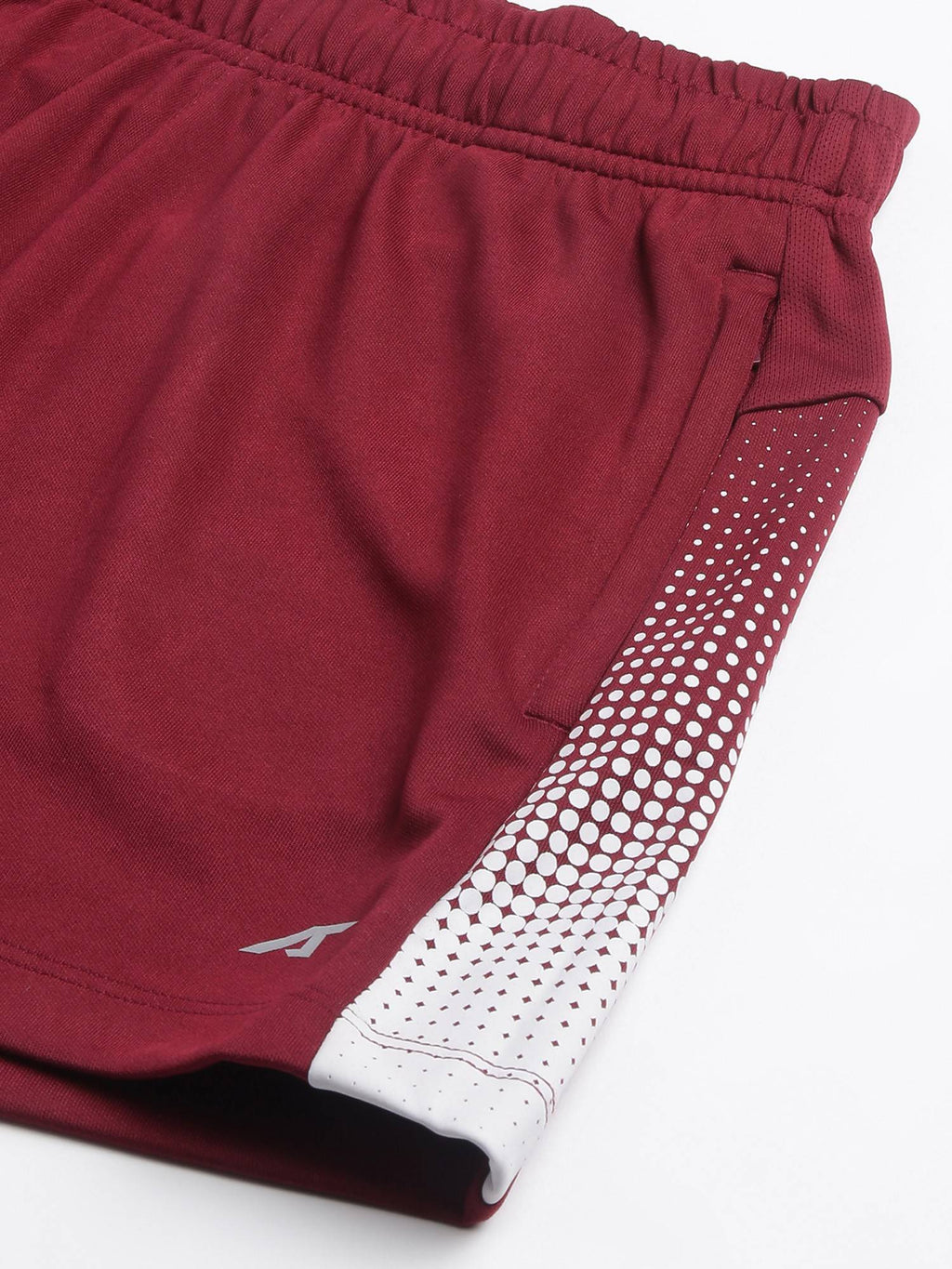 Womens Red Plum Anti-static Soft-touch Slim-fit Training Shorts - view 12