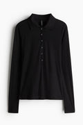 Women Grey Fitted Polo Shirt | PW43 - view 1