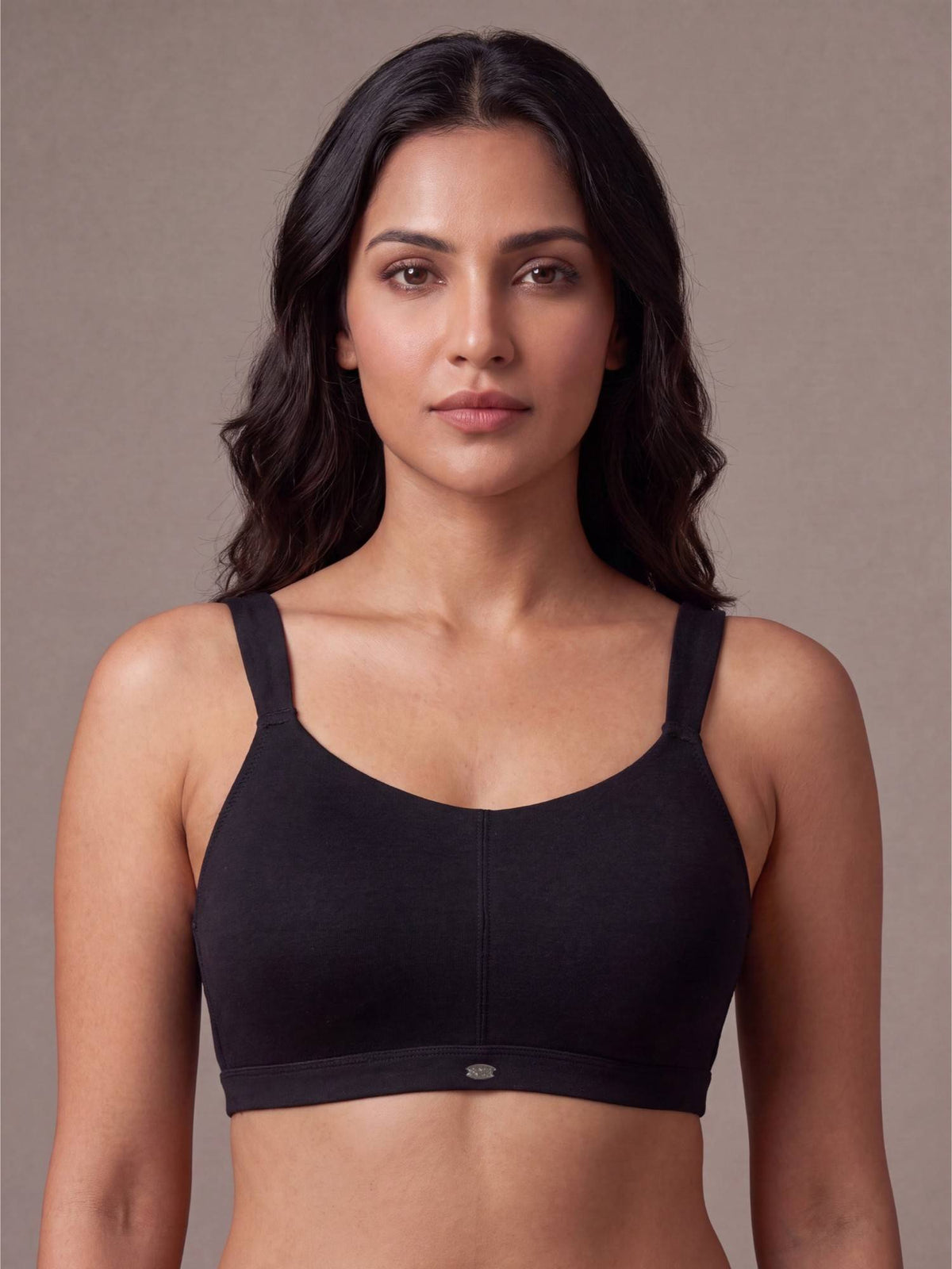 Women Full Coverage Padded Non-Wired High Impact Cotton Sports Bra - Grey | sb09 - view 7