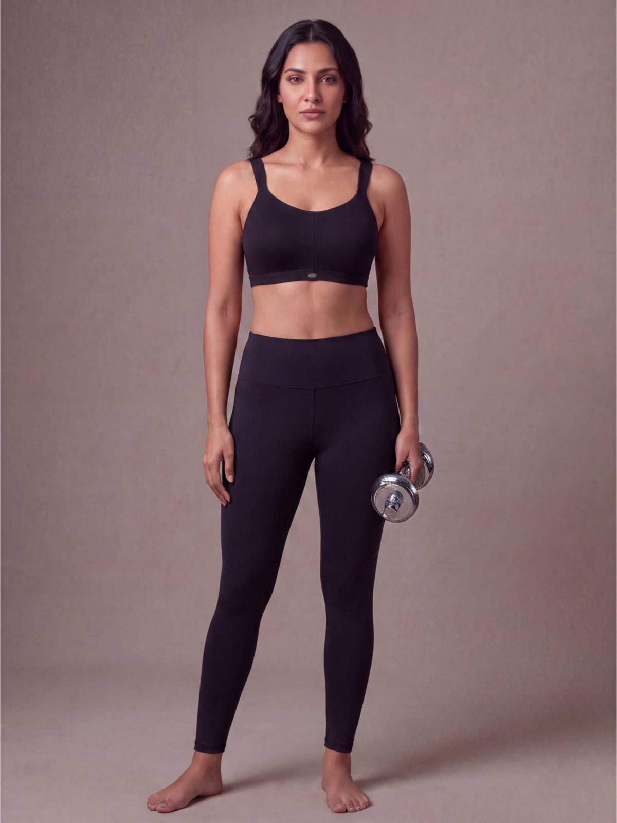 Women Full Coverage Padded Non-Wired High Impact Cotton Sports Bra - Grey | sb09 - view 11