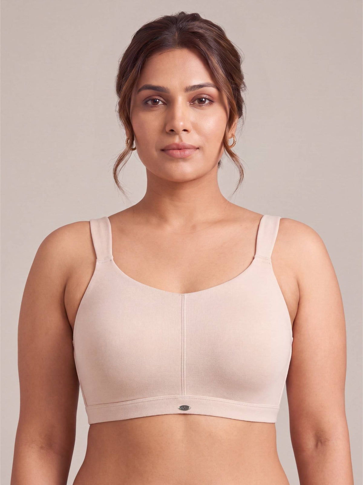 Women Full Coverage Padded Non-Wired High Impact Cotton Sports Bra - Grey | sb09 - view 13