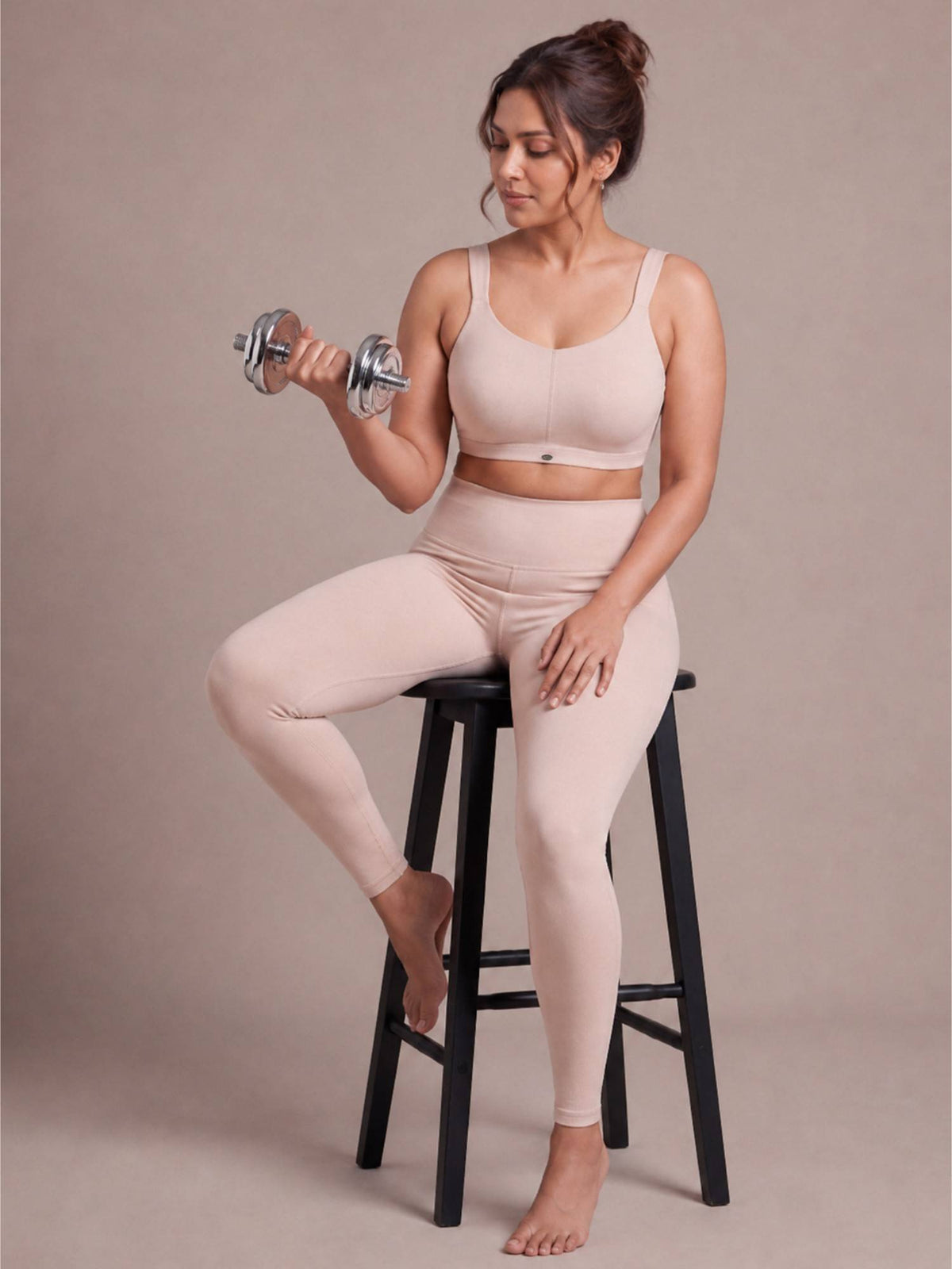 Women Full Coverage Padded Non-Wired High Impact Cotton Sports Bra - Grey | sb09 - view 18