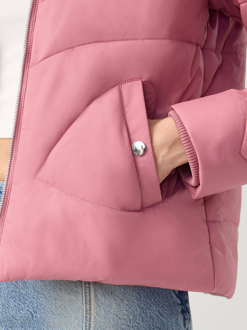 Pink Solid Regular Fit Jacket | JC78 - view 2