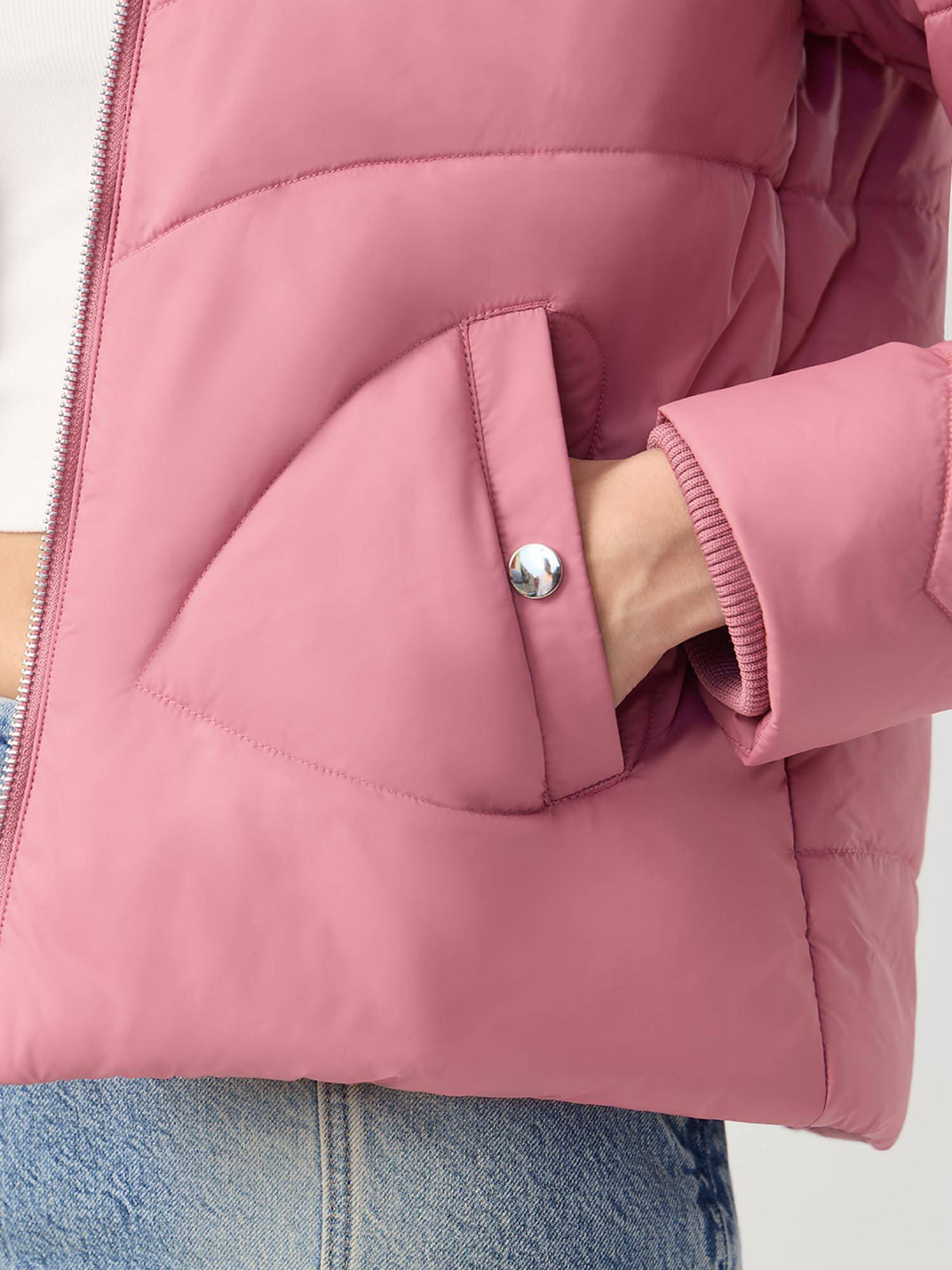 Pink Solid Regular Fit Jacket | JC78 - view 2