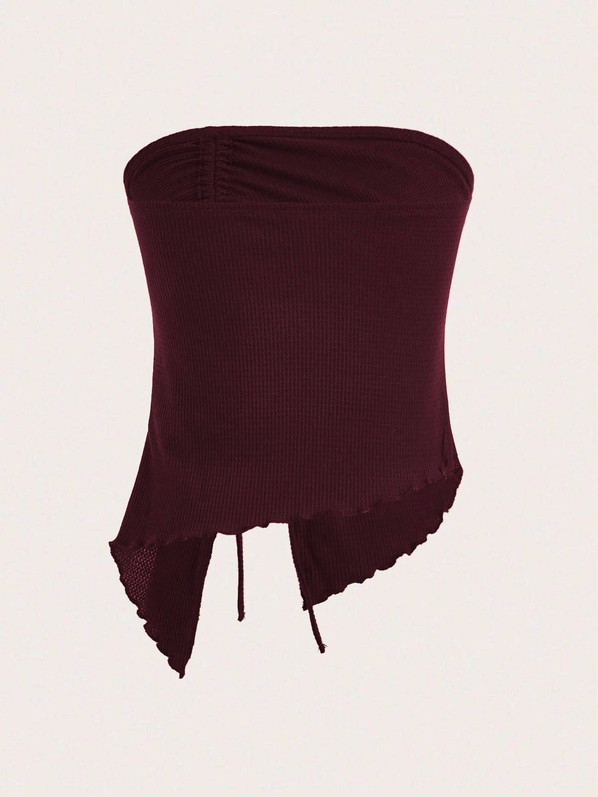 Wine Strapless Ruched Top | TT90 - view 2