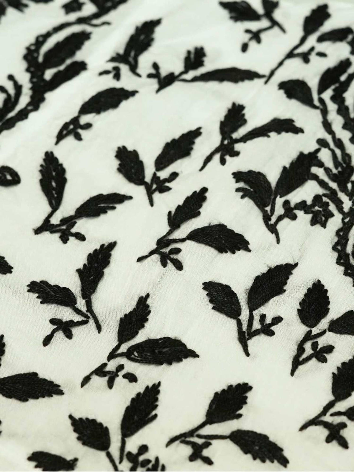 Chikankari Woven Long Kurta | U3S - view 10