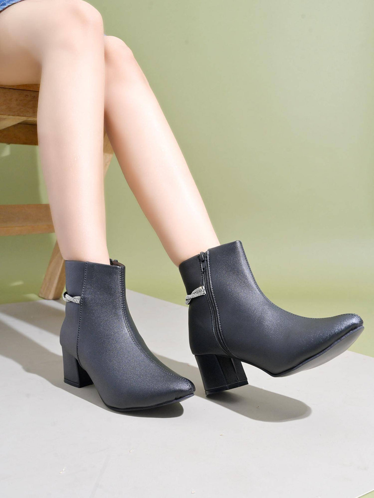 Stylish Black Ankle Boots for Women | BT61 - view 2
