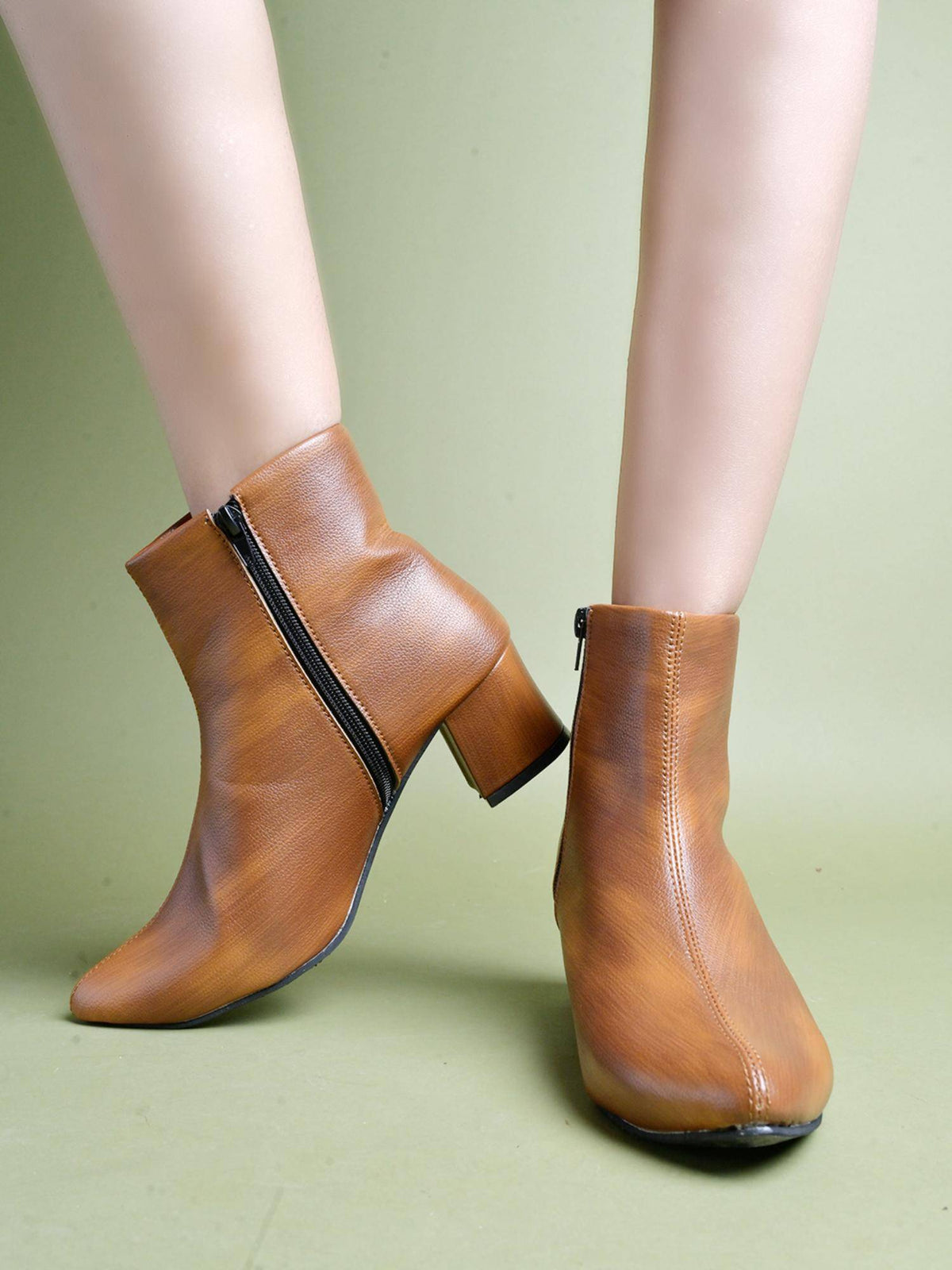 Smart Casual Zip Detailed Black Casual Boots for Women | BT61 - view 6